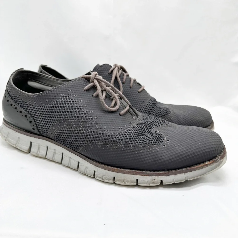 Cole Haan Grand OS grey wingtip Oxford loafers size 13